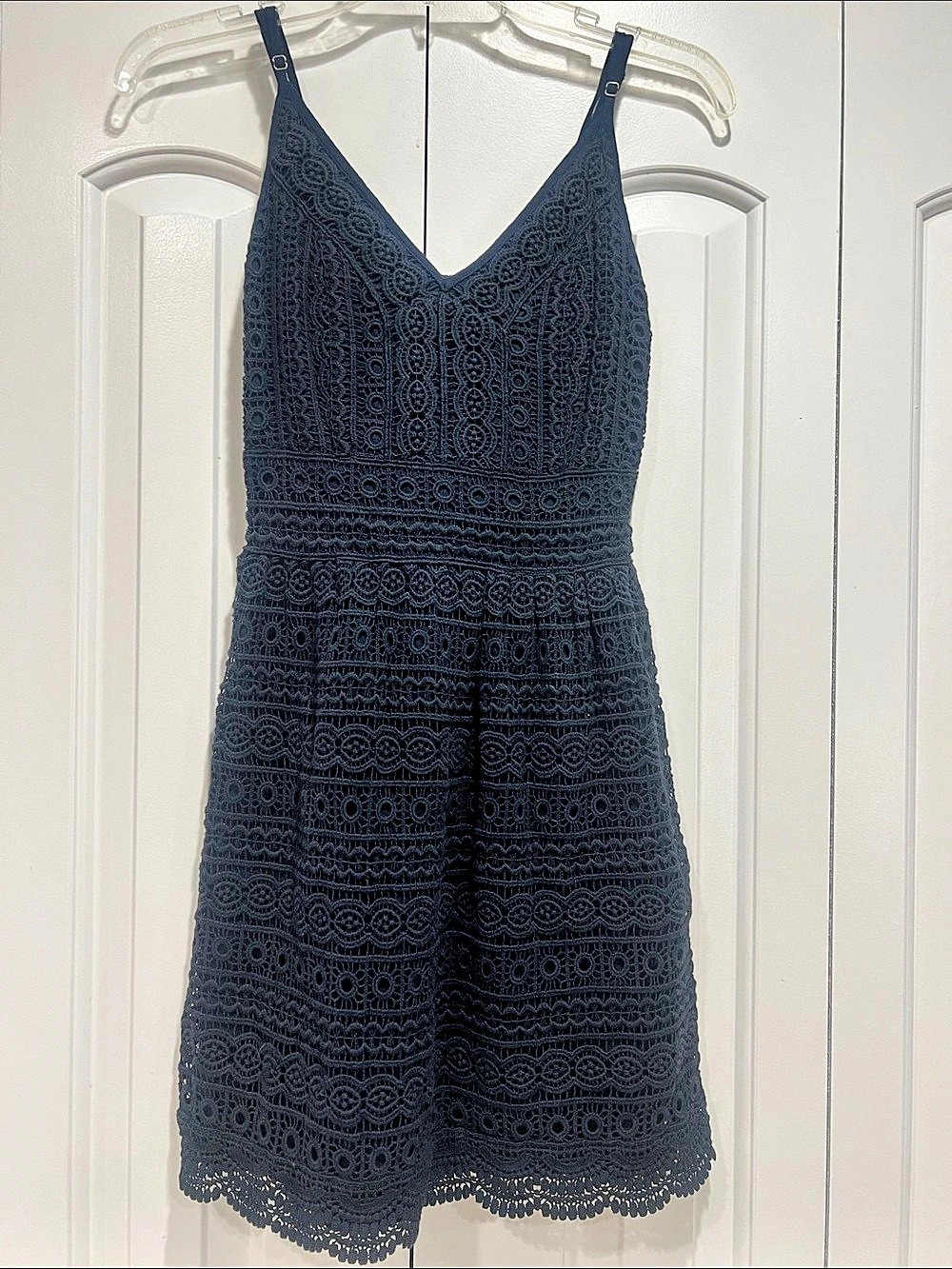 Abercrombie & Fitch Lace Mini Dress in Navy Blue Size XS NWT